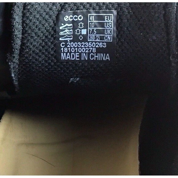 ECCO Crepetray Shoes Women’s Sz US 10/EU 41 Black Suede Derby Casual Gum Outsole - Picture 10 of 14